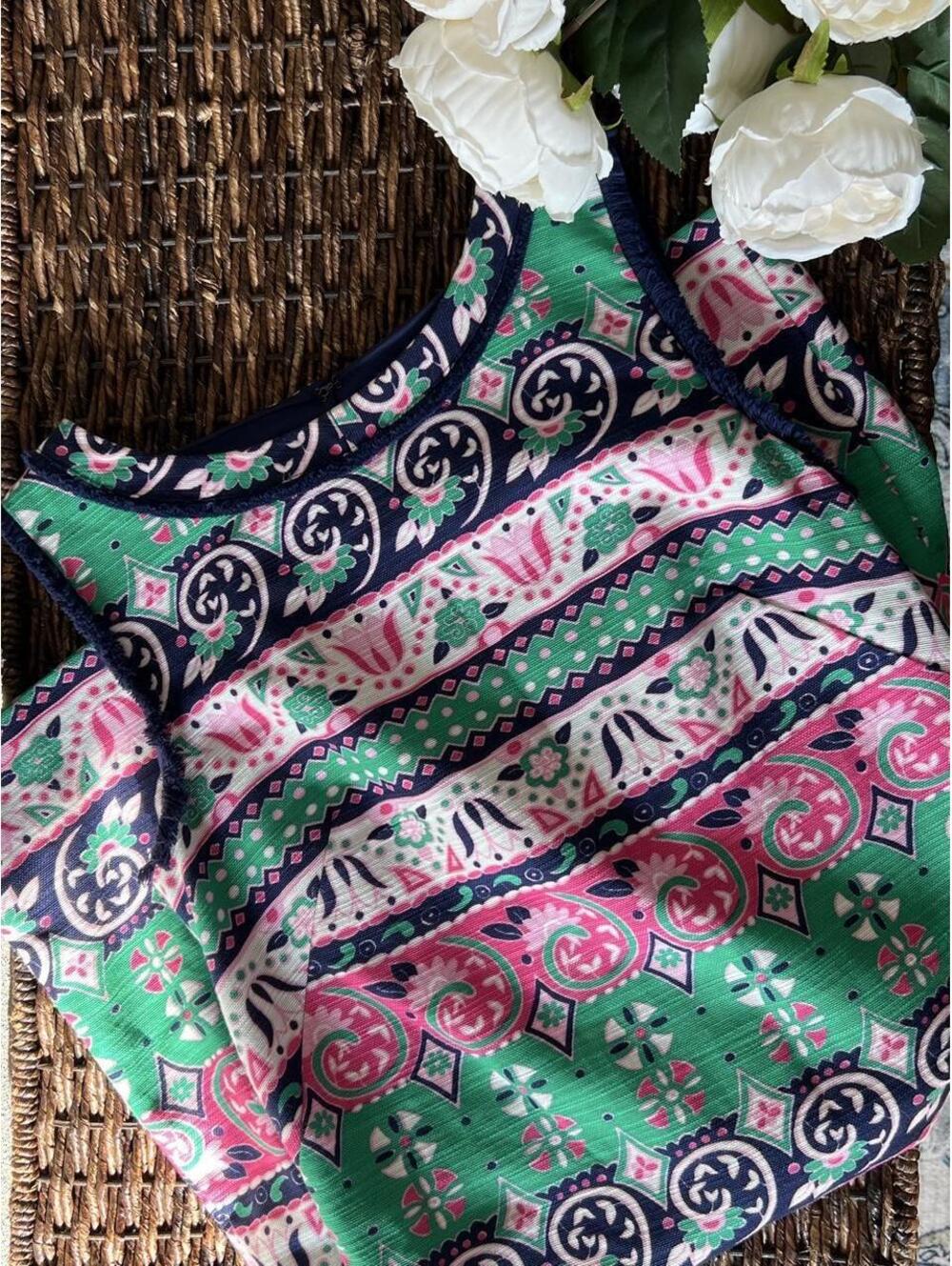 Talbots patterned shift dress - Picture 2 of 3